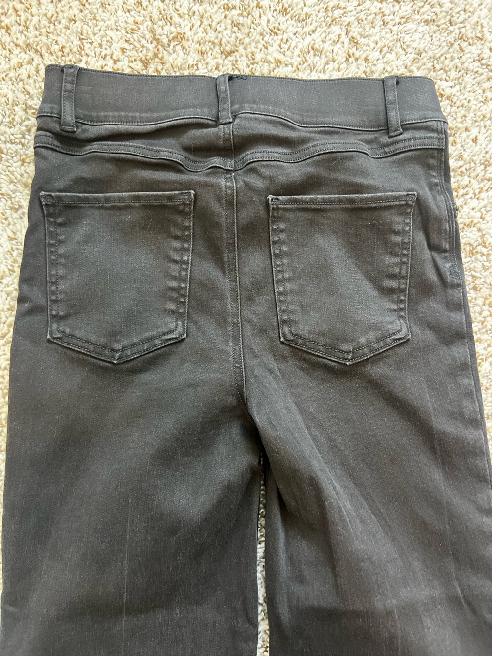SPANX 20231 R Black Cropped Denim Flare Sz S - Picture 9 of 16